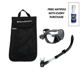 SHARKSKIN ADULT MASK & COMFORT SNORKEL SET WITH MESH BAG & ANTIFOG