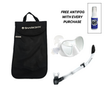 SHARKSKIN ADULT MASK & COMFORT SNORKEL SET WITH MESH BAG & ANTIFOG