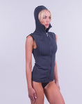 T2 CHILLPROOF FULL ZIP VEST WITH HOOD - WOMENS