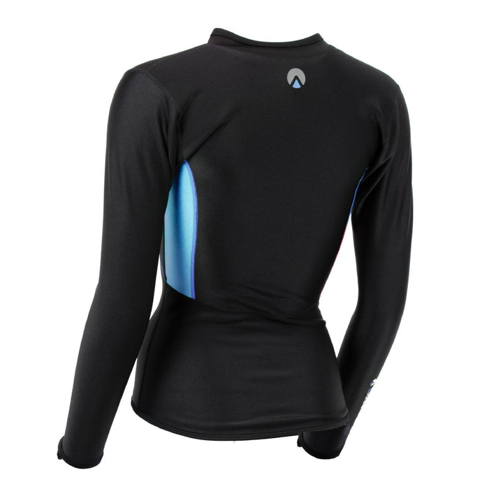 Sharkskin Womens Chillproof Long Sleeve Chest Zip - Blue