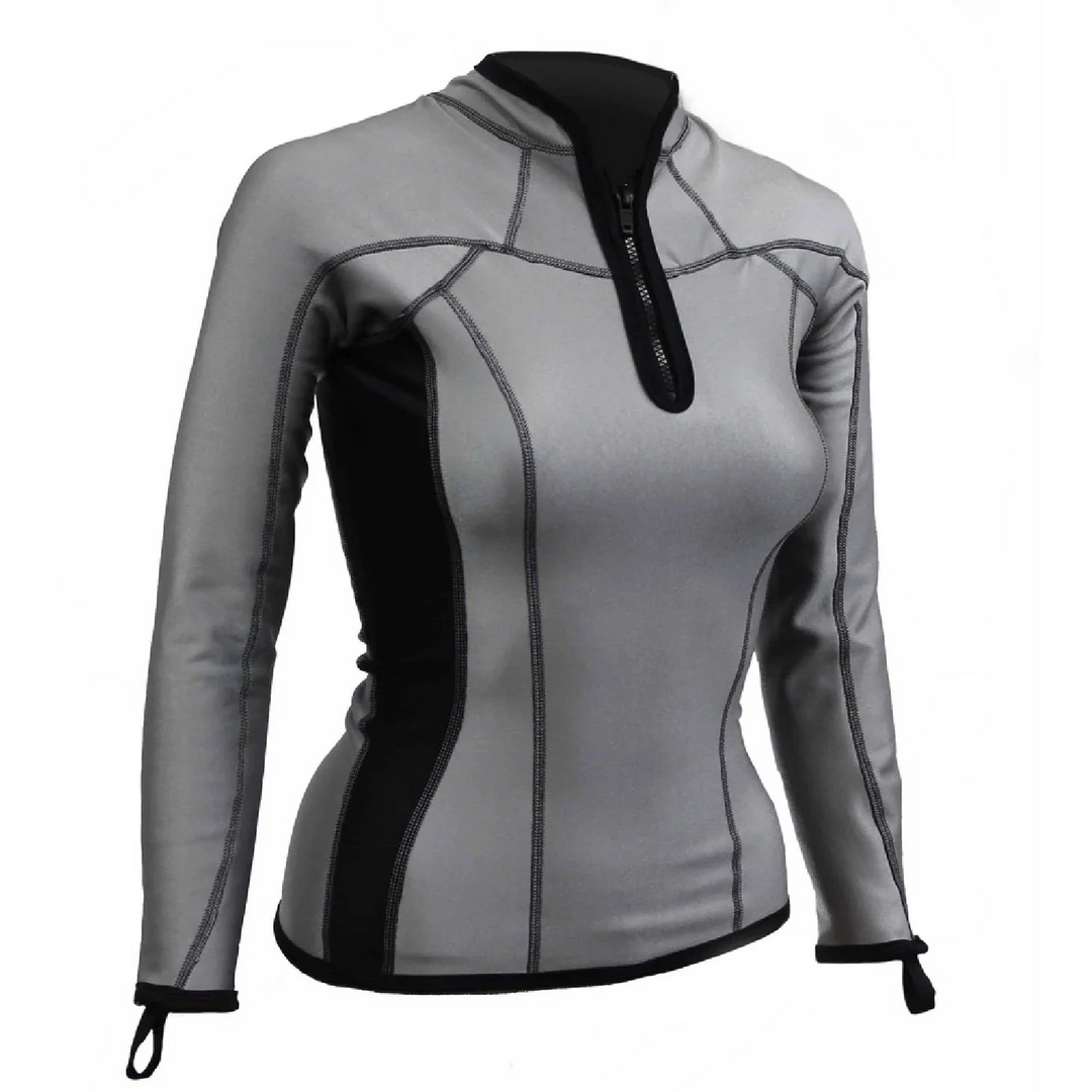 CHILLPROOF LONG SLEEVE CHEST ZIP TOP - WOMENS